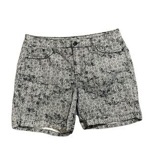 Bandolino Women's Size 10 Black White Amy‎ Short Stretch Shorts